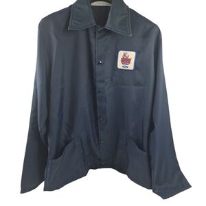 Vintage Halloway "One Shell Of A Jacket" Ford Patch Lightweight Snap Front Large